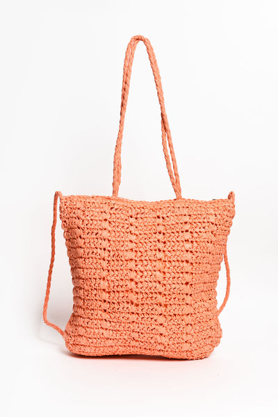 Endota Coral Straw Tote