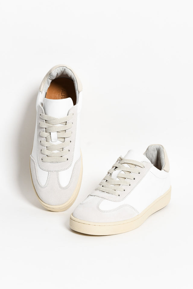 Abbie Cream Leather Sneaker