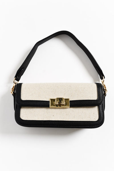 Abel Black Contrast Crossbody Bag