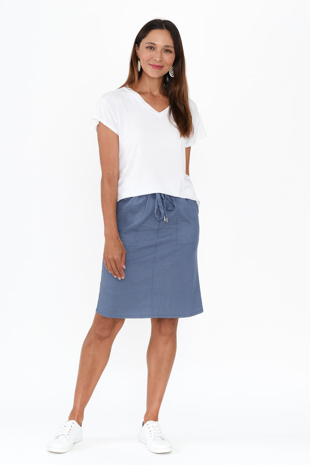 Amanda Vintage Blue Stretch Denim Skirt banner image