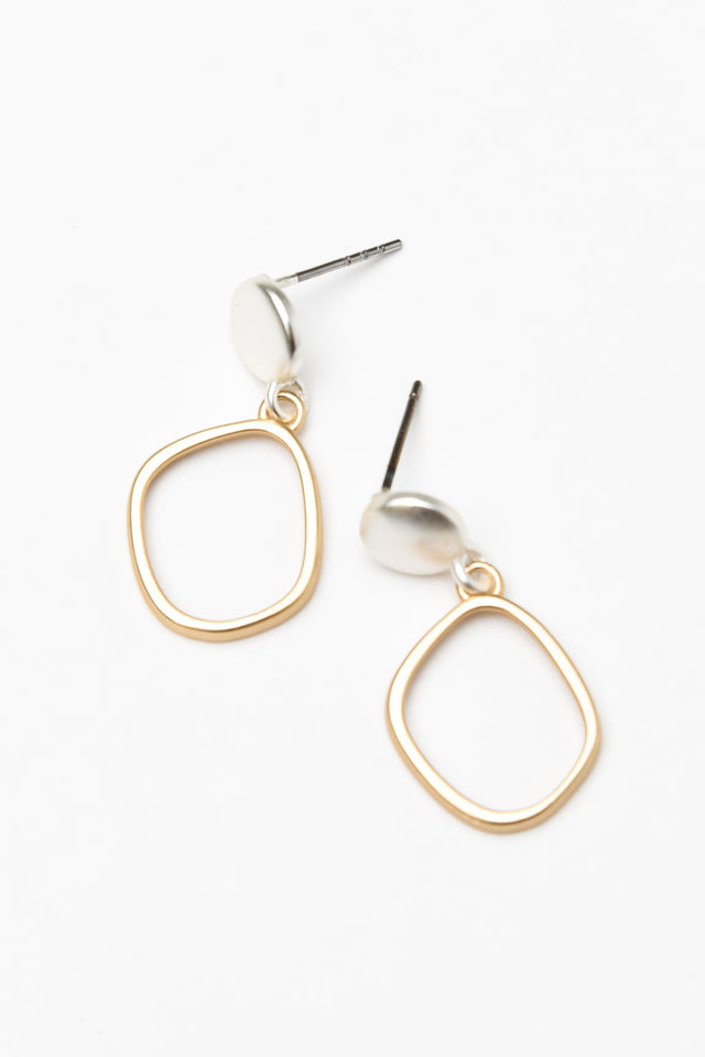 Airene Gold Geo Pendant Earrings