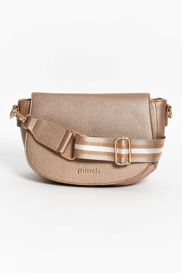 Alle Bronze Saddle Crossbody Bag