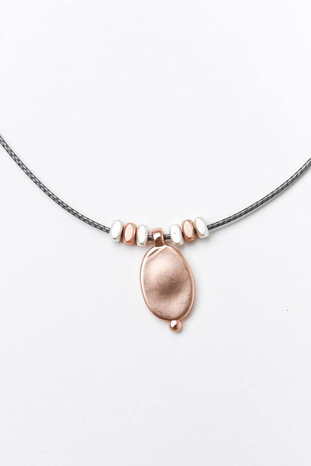 Allura Rose Gold Oval Pendant Necklace