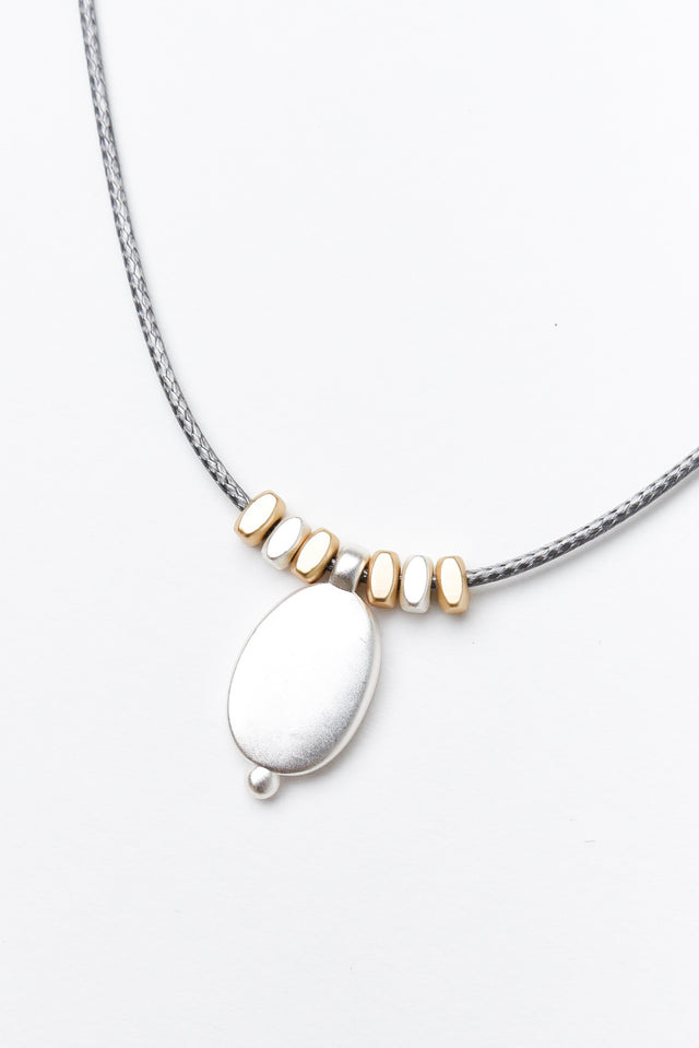 Allura Silver Oval Pendant Necklace