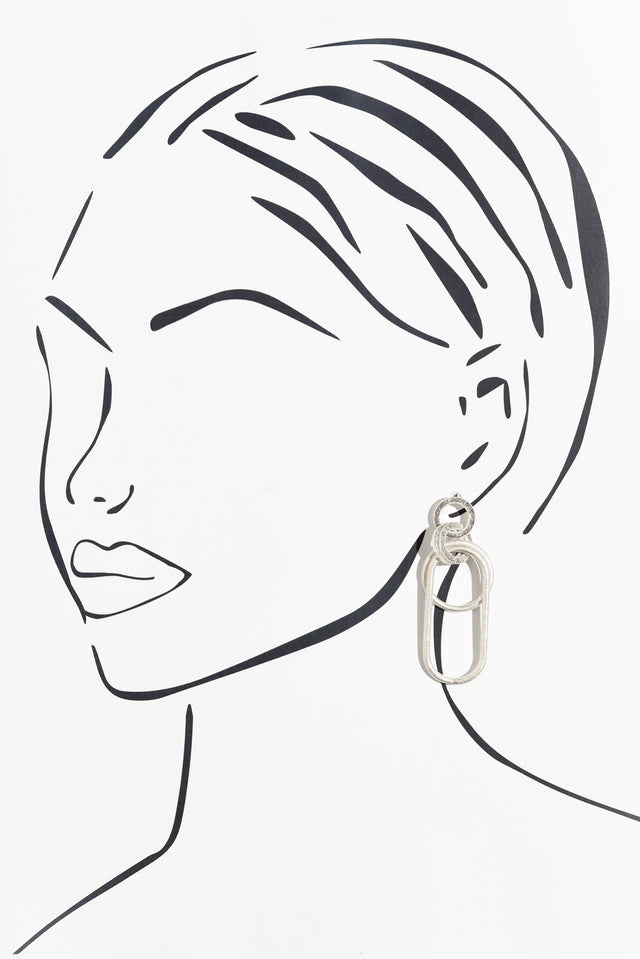 Anoka Silver Link Earrings