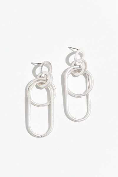 Anoka Silver Link Earrings