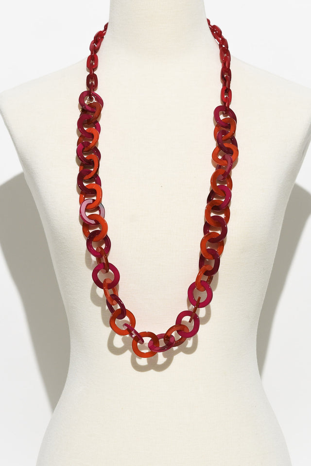 Anula Red Linked Necklace