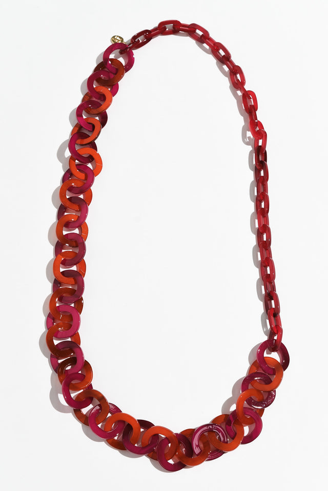 Anula Red Linked Necklace