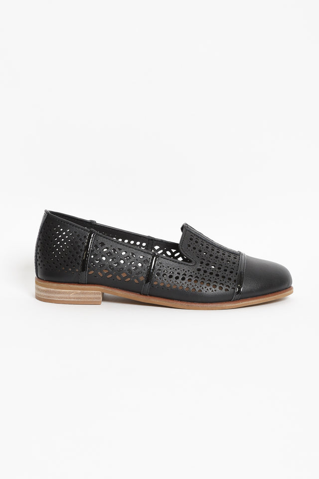 Bayliss Black Leather Cut Out Loafer image 5