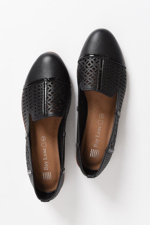 Bayliss Black Leather Cut Out Loafer image 7