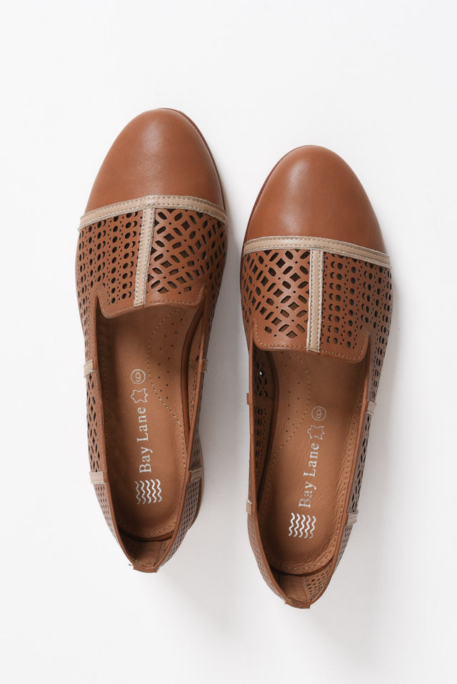 Bayliss Tan Leather Cut Out Loafer image 7