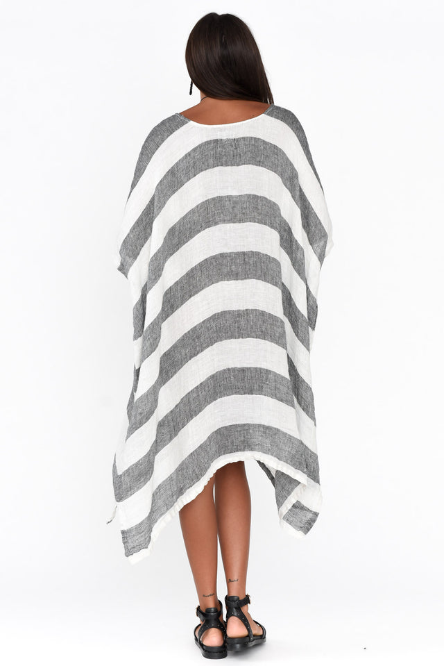 Belize Black Stripe Linen Kaftan image 5