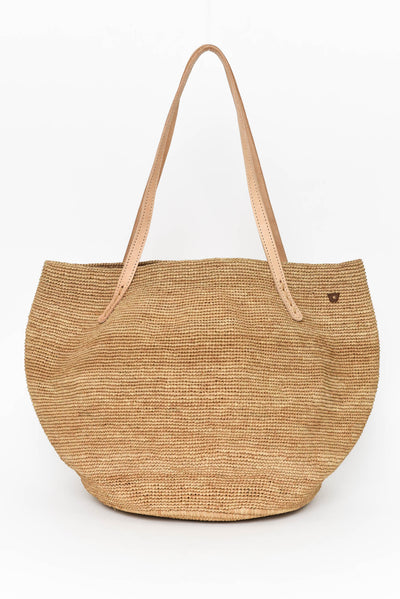 Bory Tan Raffia Shoulder Bag