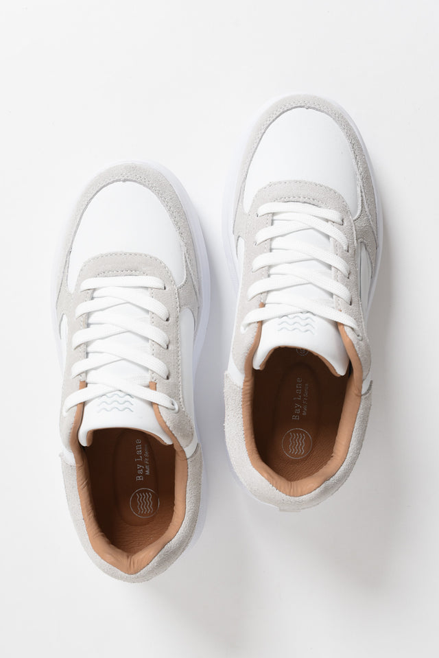 Breeze White Leather Platform Sneaker image 7