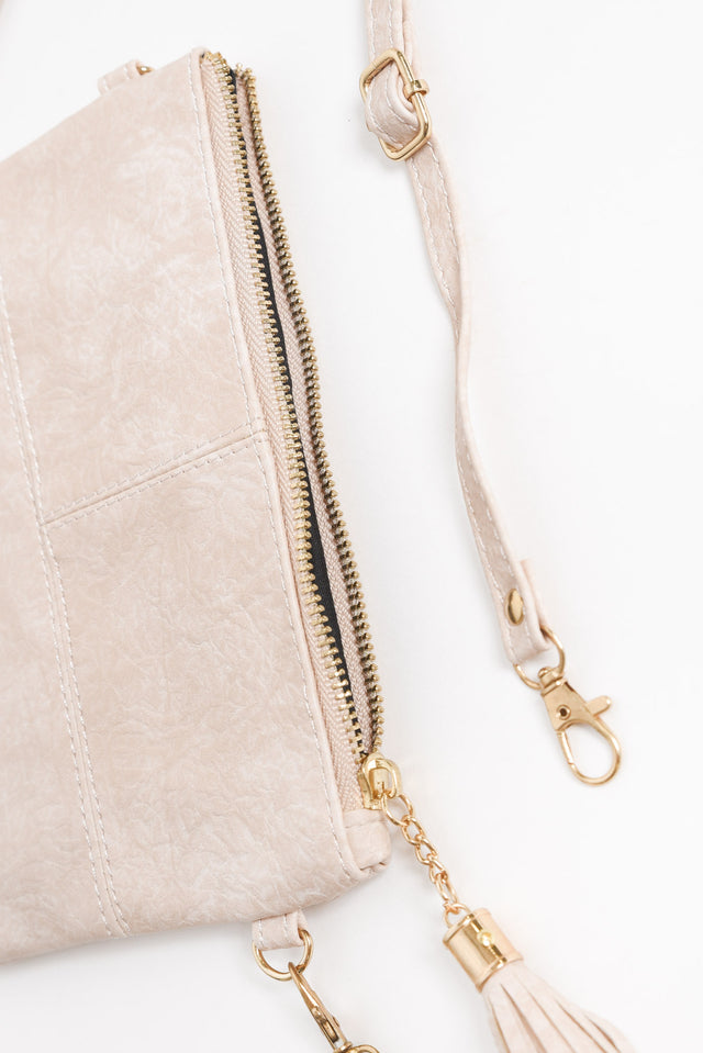 Brynn Oatmeal Tassel Crossbody Bag image 3