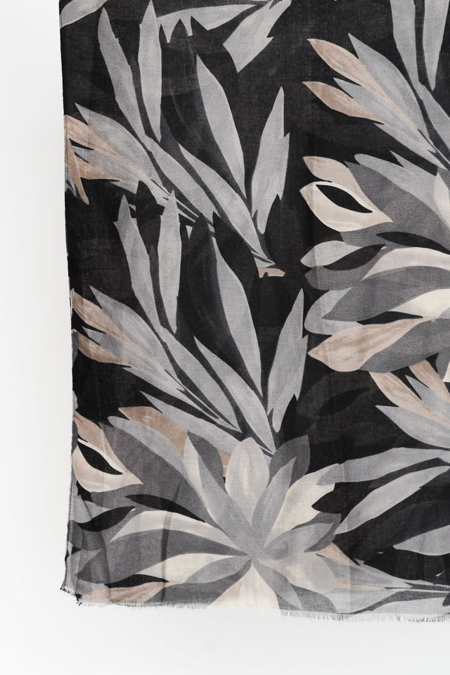 Burdekin Black Leaf Scarf