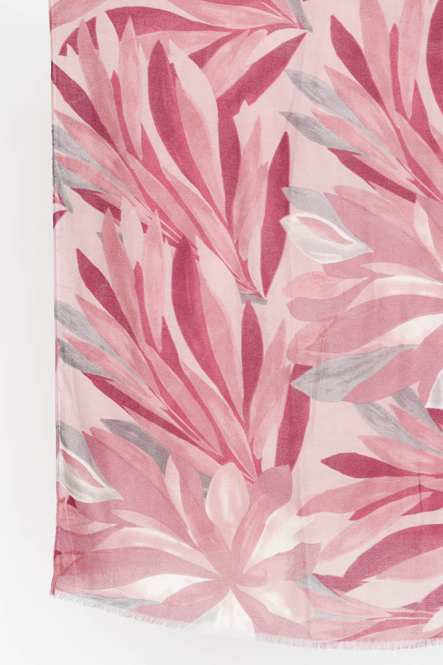 Burdekin Pink Leaf Scarf