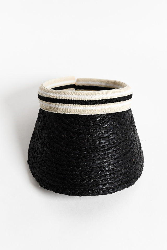 Cabarita Black Raffia Visor image 4