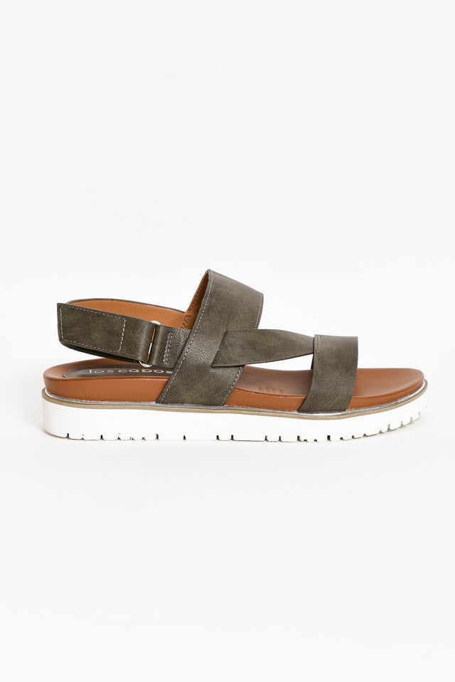 Carrise Khaki Crossover Sandal