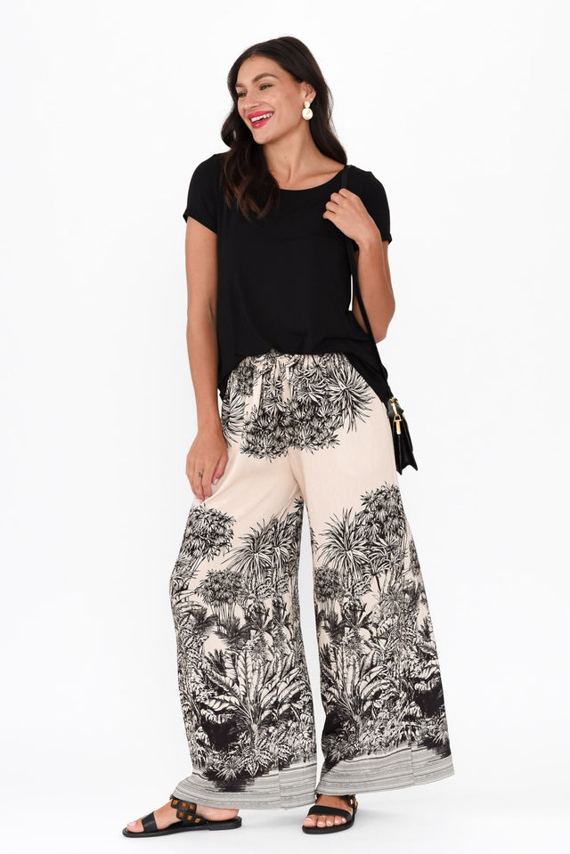 Carson Black Jungle Ruched Pants image 7