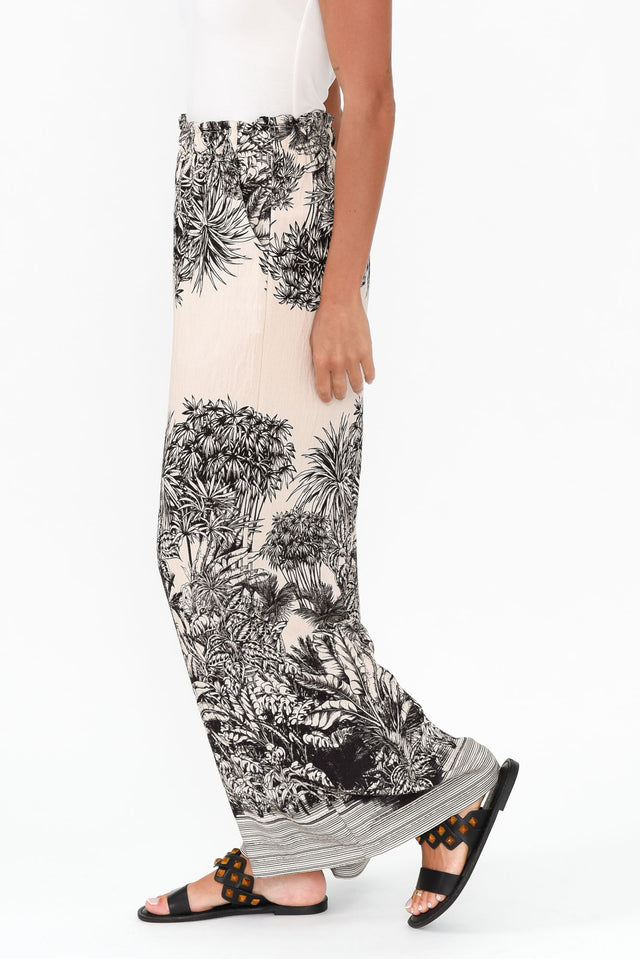 Carson Black Jungle Ruched Pants image 4