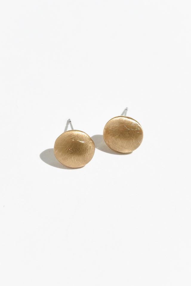 Chania Gold Ball Stud Earrings