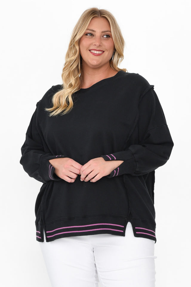 plus-size,curve-tops,plus-size-sleeved-tops,plus-size-cotton-tops,plus-size-jumpers, alt text|model:Caitlin image 8