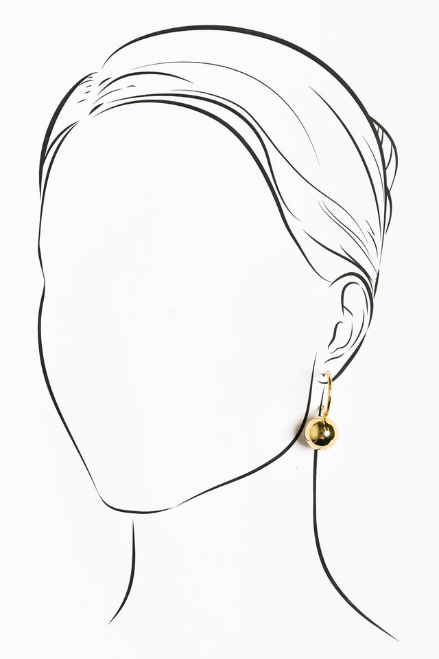 Chelsea Gold Ball Drop Earrings