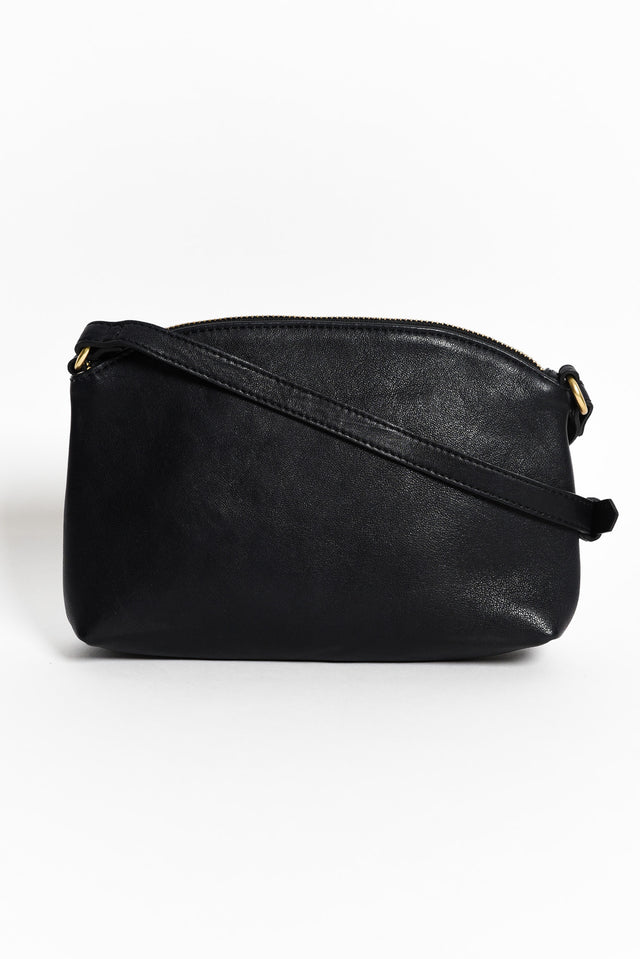 Cleo Black Leather Crossbody Bag