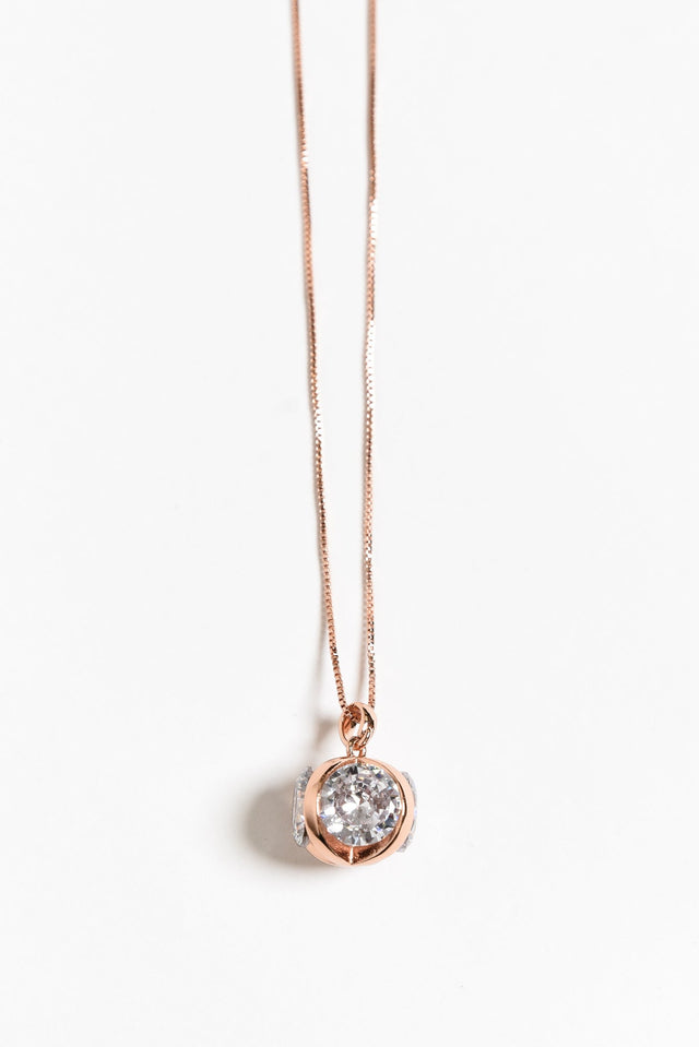 Coco Rose Gold Diamante Necklace image 3