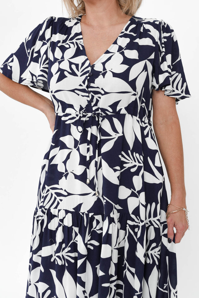 Cooper Navy Floral Tier Dress image 6