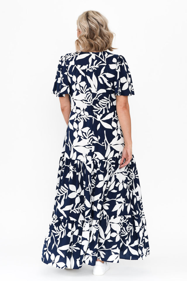 Cooper Navy Floral Tier Dress image 5