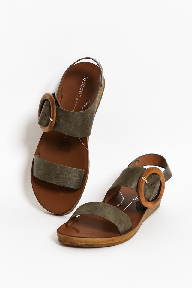 Damas Khaki Buckle Sandal