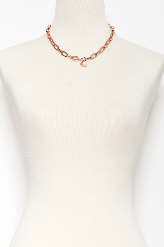 Darcy Rose Gold Pearl Necklace