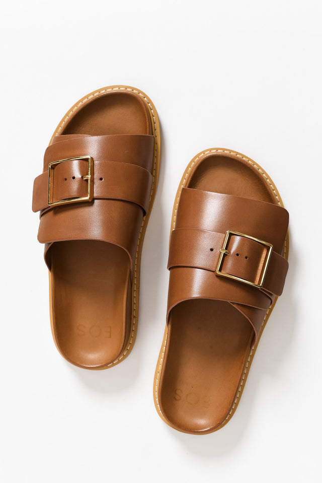 Dede Brandy Leather Buckle Slide image 3