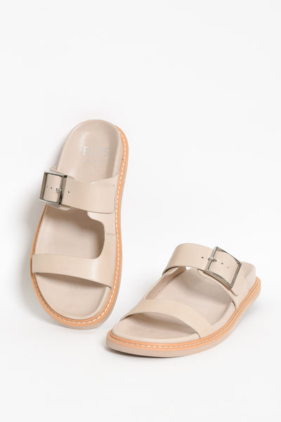 Dedra Beige Leather Slide