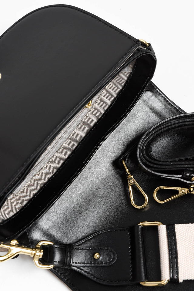 Dickens Black Leather Crossbody Bag image 3