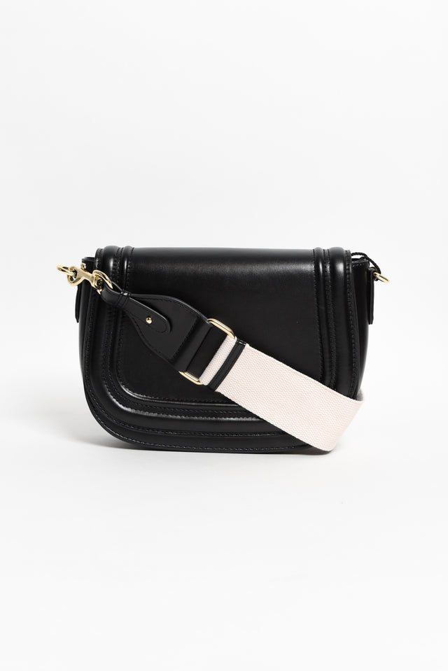 Dickens Black Leather Crossbody Bag