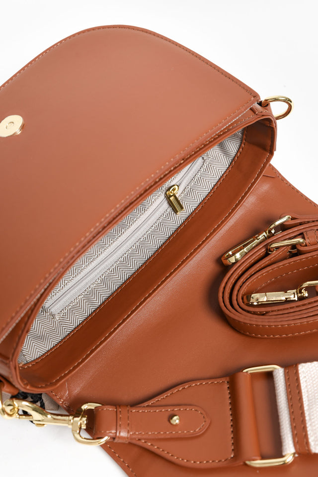 Dickens Tan Leather Crossbody Bag