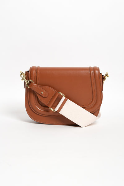 Dickens Tan Leather Crossbody Bag