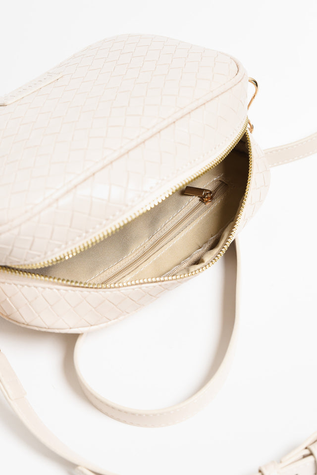 Disco Cream Woven Crossbody Bag image 3