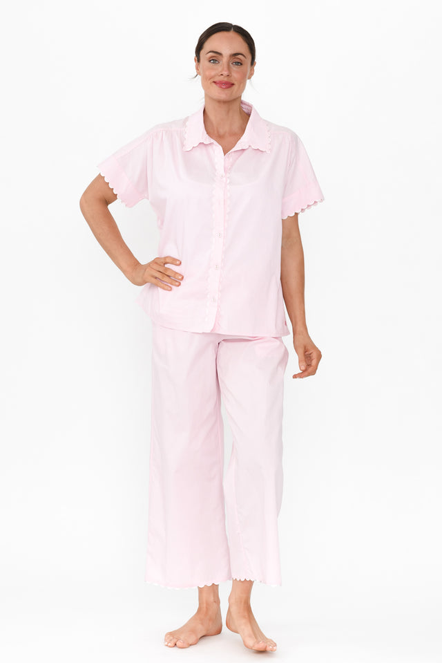 Doris Pink Cotton Pyjama Shirt banner image