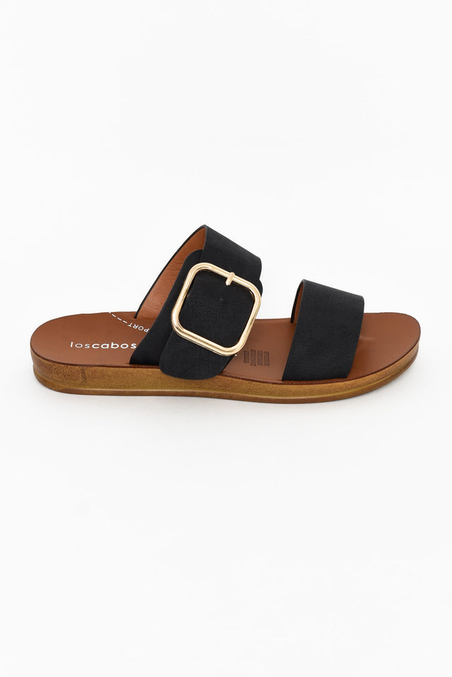 Doti Black Buckle Slide image 3