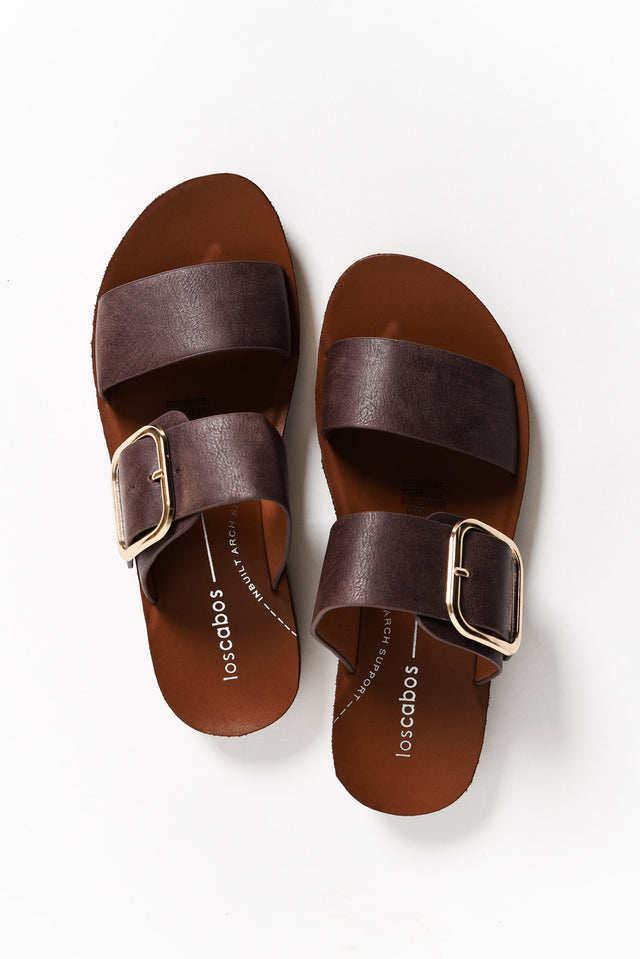 Doti Mocha Buckle Slide