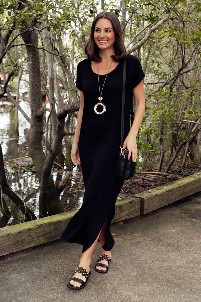 Elsie Black Bamboo Dress