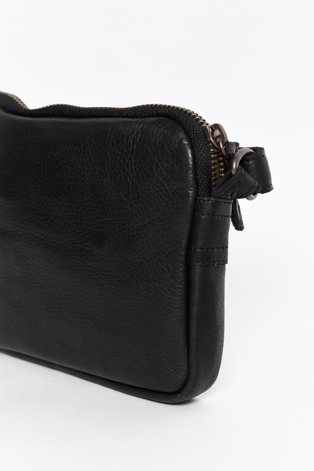 Emma Black Leather Crossbody Bag image 3