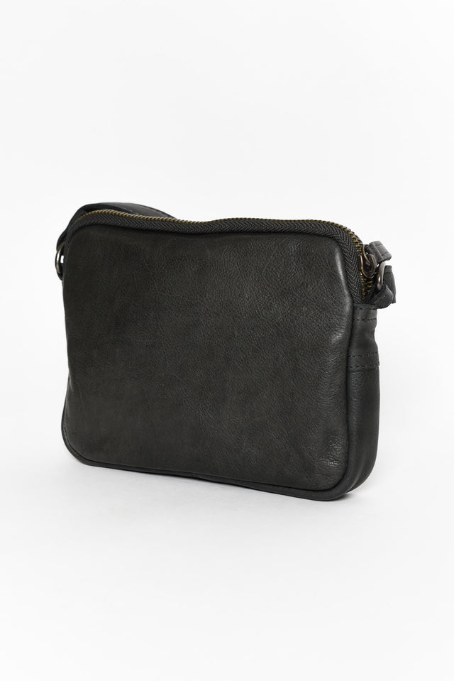 Emma Charcoal Leather Crossbody Bag image 3