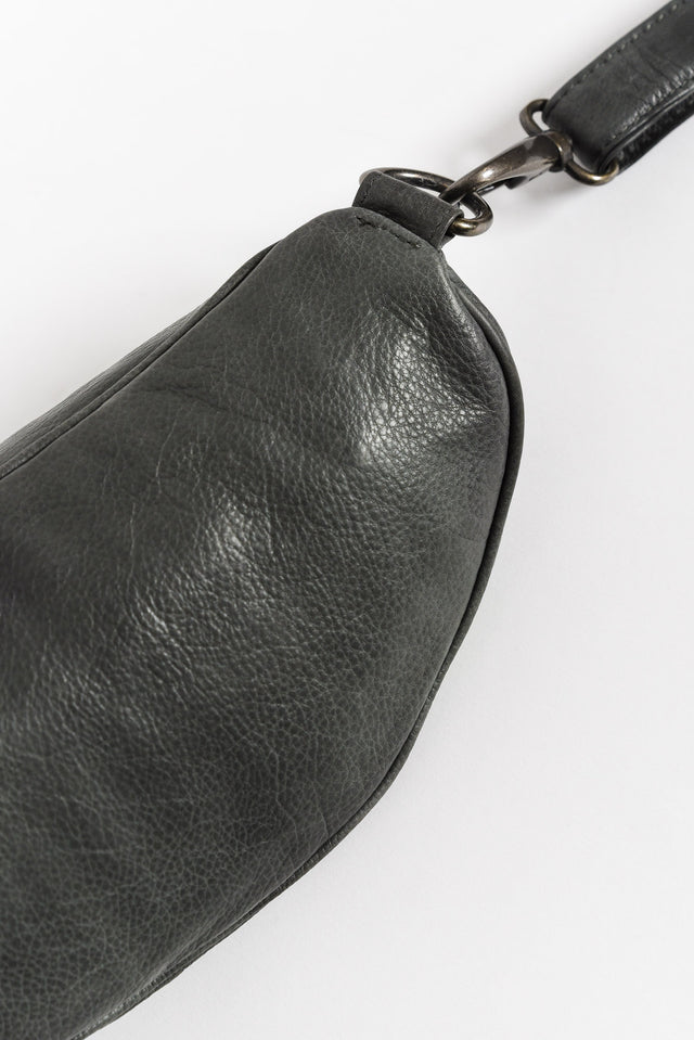 Escape the Ordinary Charcoal Leather Sling Bag