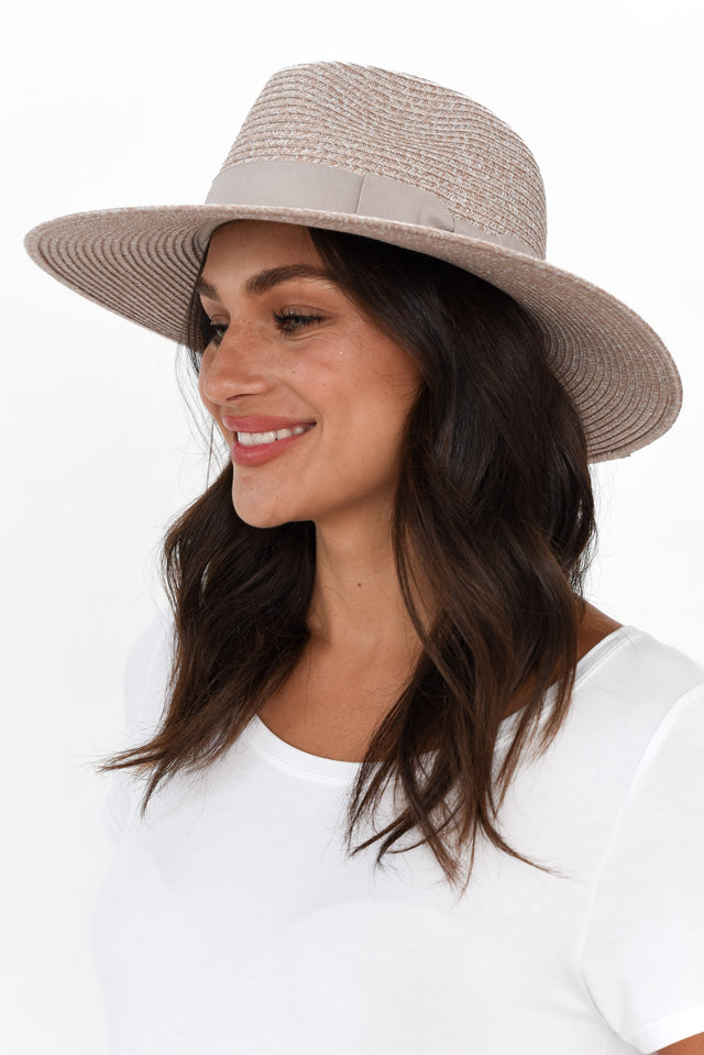 Fiona Sand Wide Brim Travel Fedora image 3