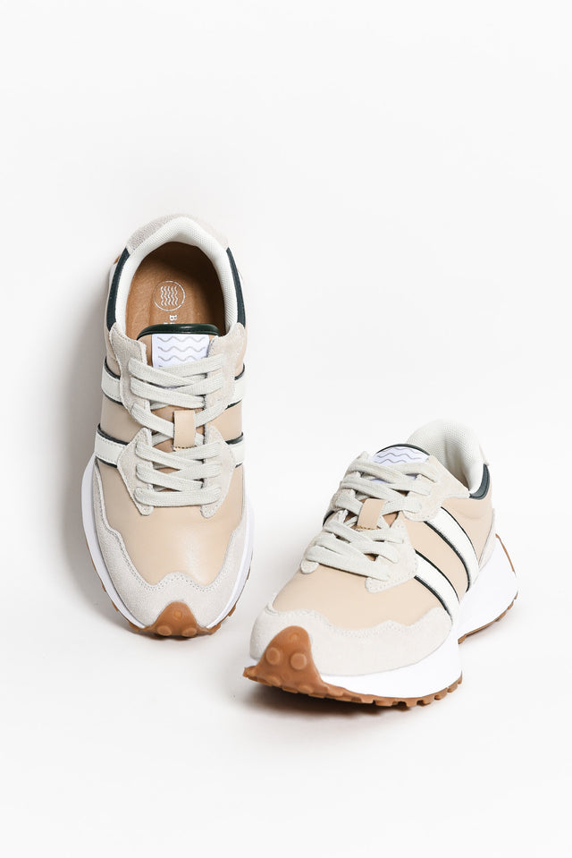 Flex Natural Stripe Leather Sneaker